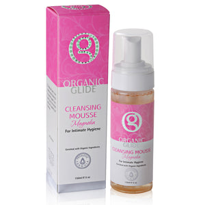 Organic Glide Feminine Body Wash 5 fl oz - Natural Cleansing Mousse with Unique Probiotic Support, pH Balanced, Gentle for Sensitive Skin & Intimate Areas, Refreshing Magnolia Scent